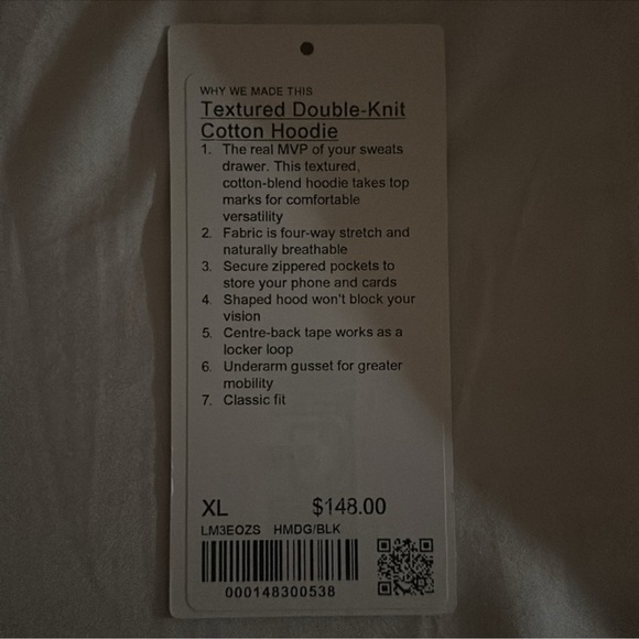 Lululemon Textured Double-Knit Cotton Hoodie NWOT XL MENS - Picture 9 of 14
